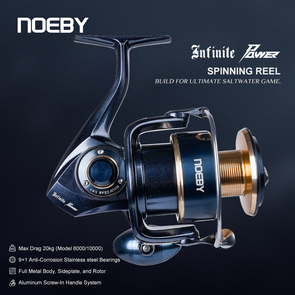 Noeby Infinite Power Spinning  - đánh giá và giá Surf Reel