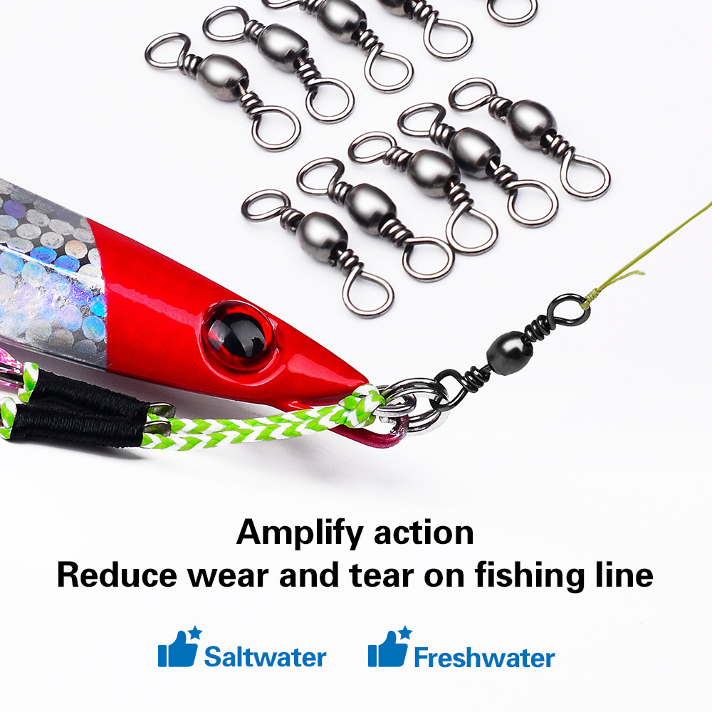 100Pcs Fishing Swivels Connect - đánh giá và giá Baitcasting Reel