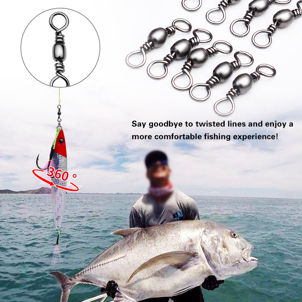 100Pcs Fishing Swivels Connect - đánh giá và giá Baitcasting Reel